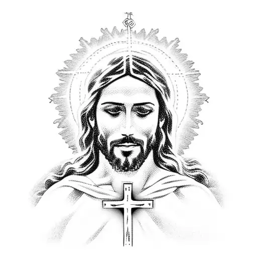 Jesus Holding A Rosary