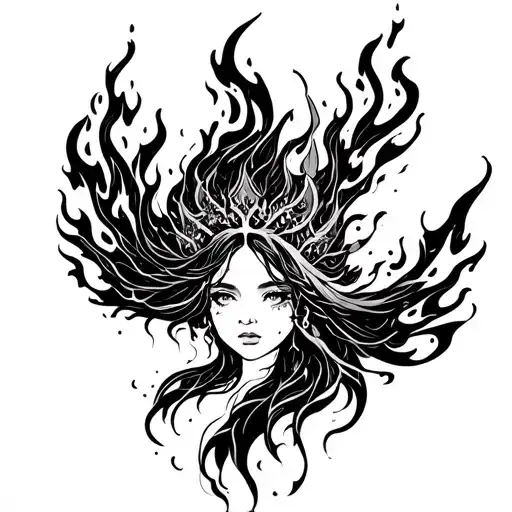 Female Fire Sprite Spirit
