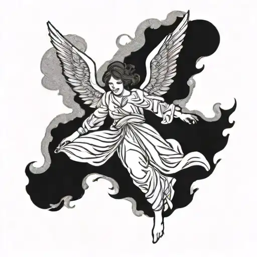 Angel Coming Downwards