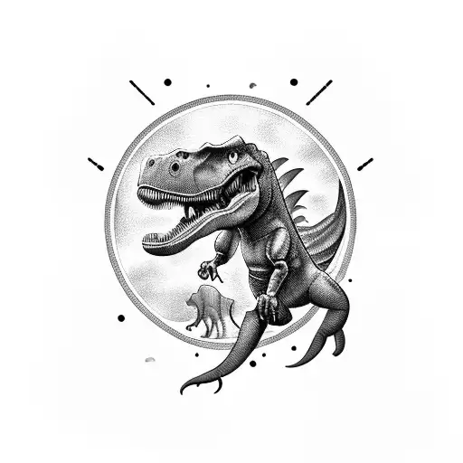 Dinosaur With Background