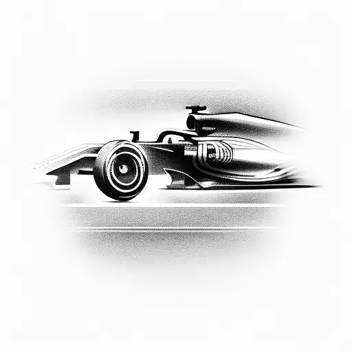 A Sleek Formula One Car Speeding Through A Race Track With The Quote 'Push The Limits'
