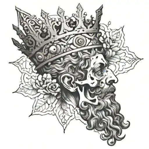 Crowned Marcus Aurelius Fading To A Skull