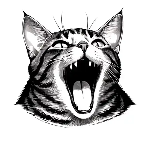 Cat Yawning