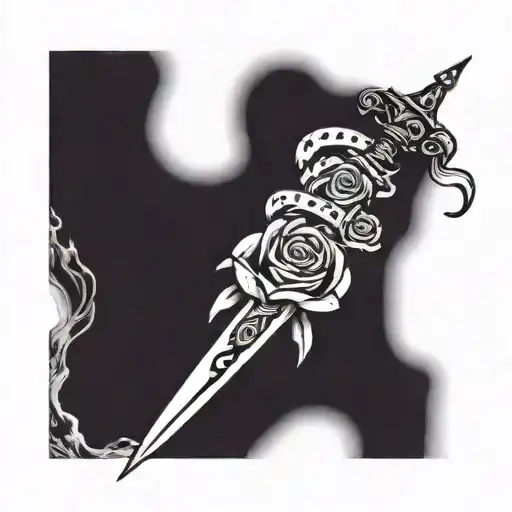 Snake Wrapped Around A Dagger W Madusa And Persephone Aesthetics