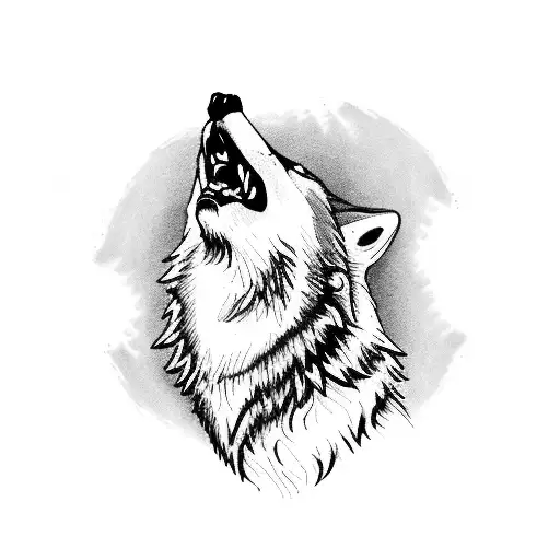 Wolf Howling At A Microphone