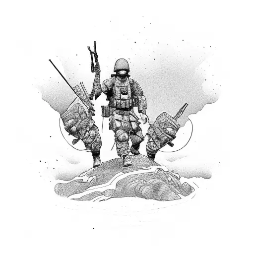 Soldiers Thath Fought On A Mountain