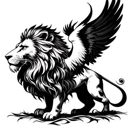 Strong Lion And Rising Pheonix