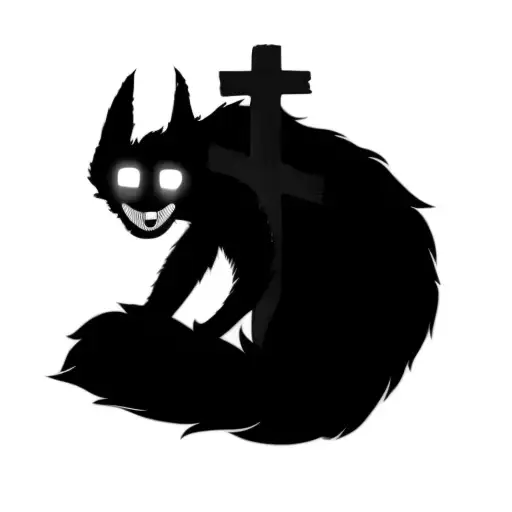 A Cat Holding A Cross