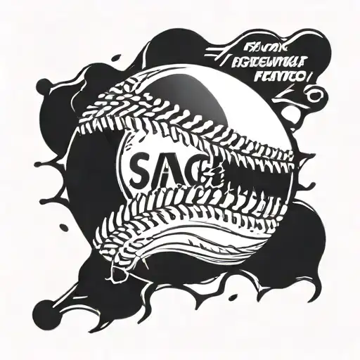 Motivational Quote Integrated Into A Baseball Design