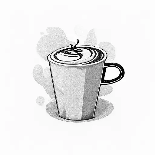 A Pixelated Coffee Cup With A Code Snippet Inside