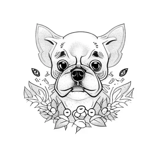 A Dog Playing Video Games While Surrounded By A Garden Of Plants