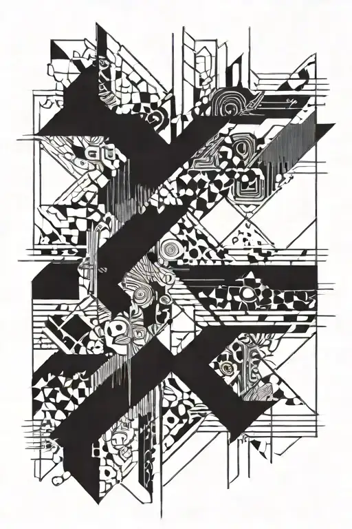 An Abstract Geometric Design Inspired By Punk Album Covers