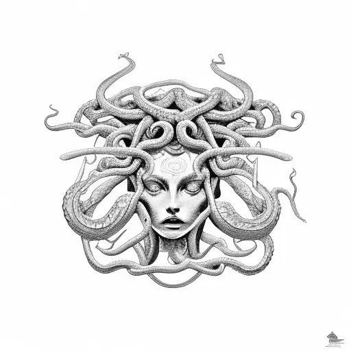 Medusa With Demons Snakes