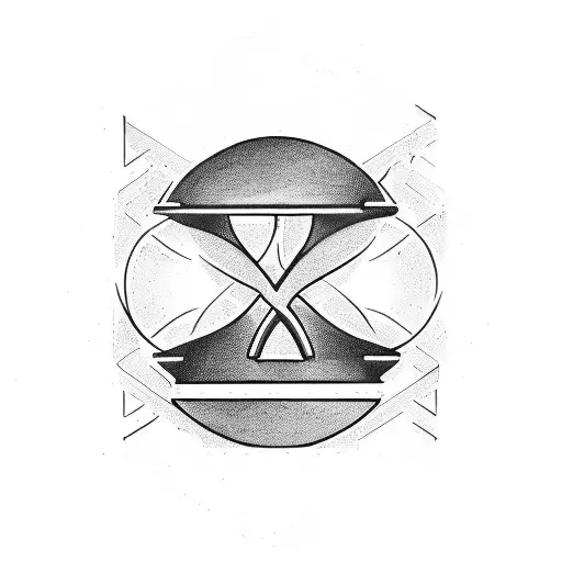 Hourglass With The Letter E