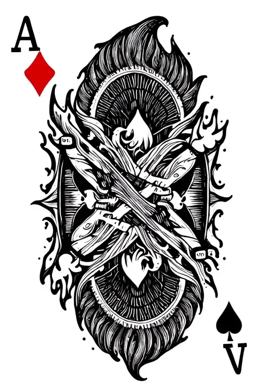 Fire And Ace Playing Card