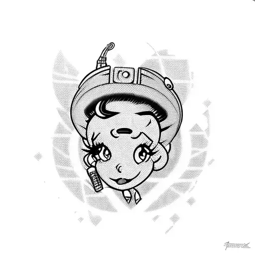 Betty Boop In A Futuristic Cyberpunk Setting