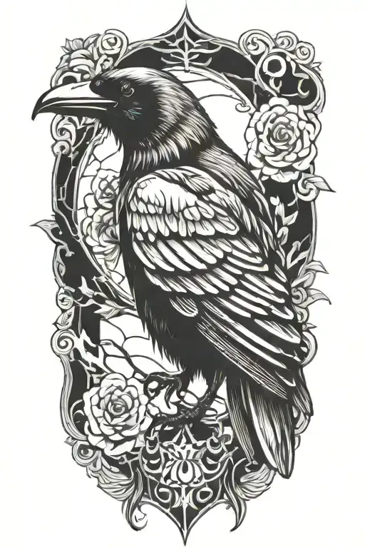 Crow In A Neo Traditional Style