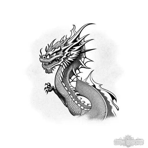 Dragon That Goes From Neck To The Back Of The Neck