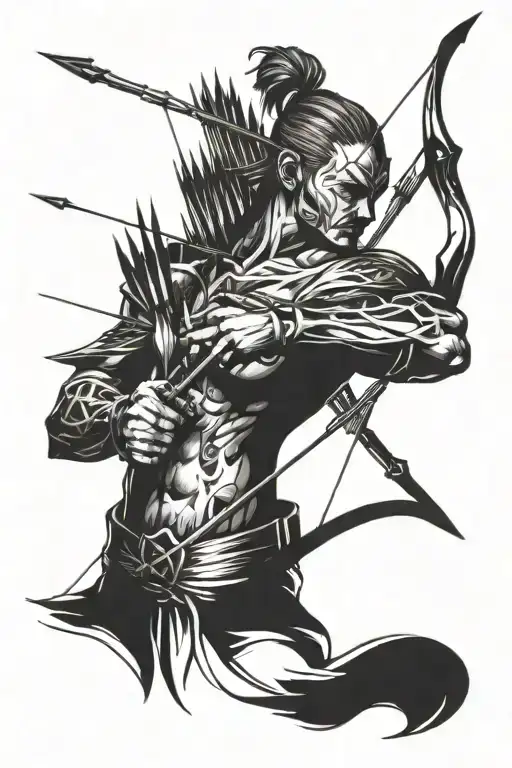 Oxossi With His Bow And Arrow