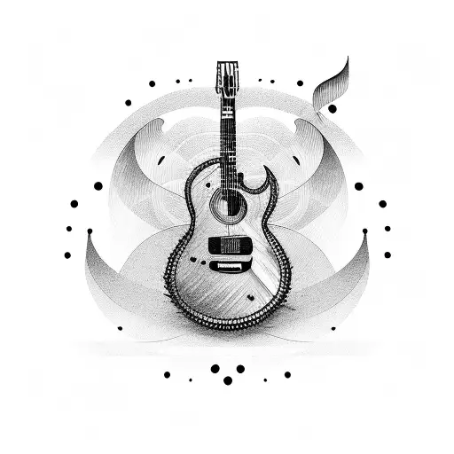 Guitar With Sound Waves