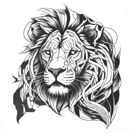 A Futuristic Techno-inspired Lion Design