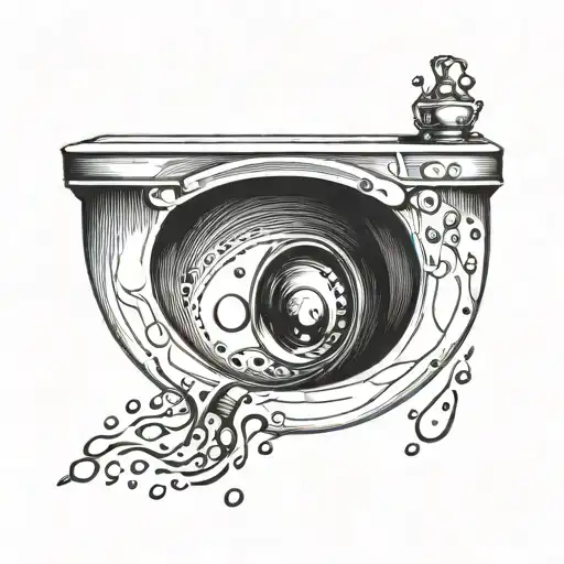 Water Drops Around A Toilet