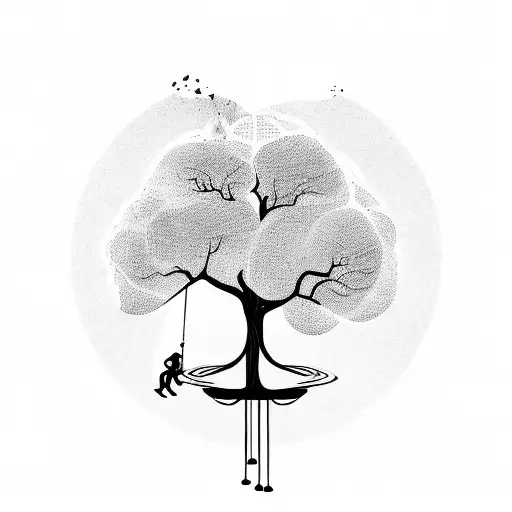 Mysticla Tree With An Empty Swing