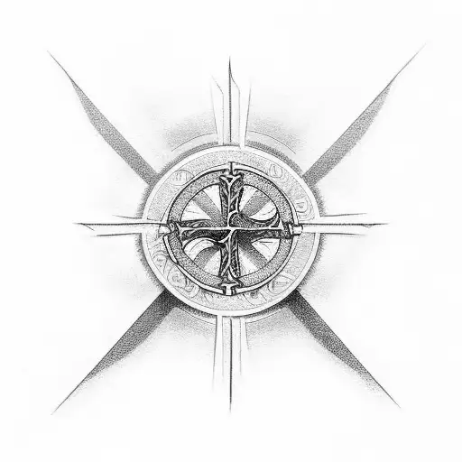 Christian Cross With Shading