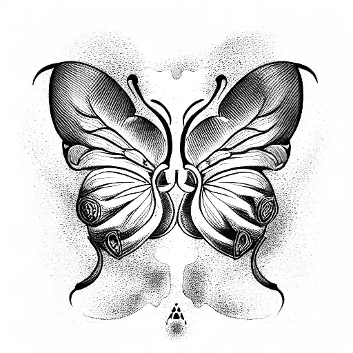 Butterfly With Skull