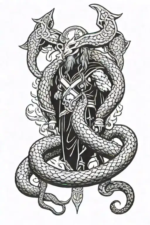 Norse World Snake Thor