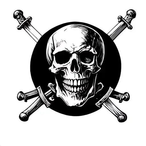 Jolly Roger Skull With Swords