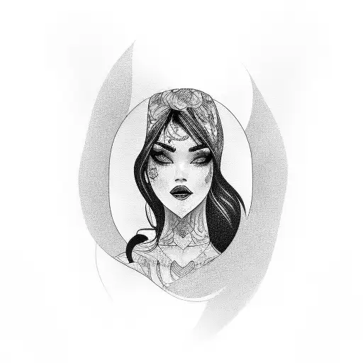 Beautiful Woman With Black Hair