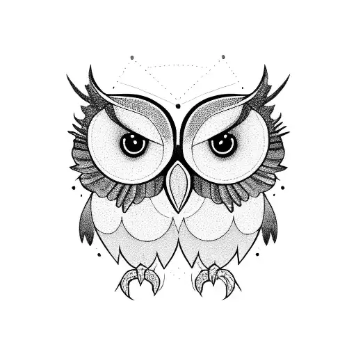 Owl And Raven Embracing Each Other