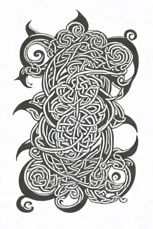 Celtic Half Sleeve Around Existing Celtic Knot