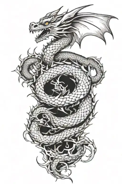 Dragon Around Forearm Spyral Sleeve