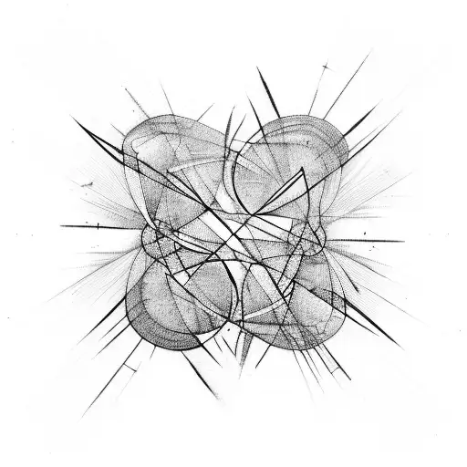 An Abstract Representation Of Love Using Interconnected Lines And Shapes