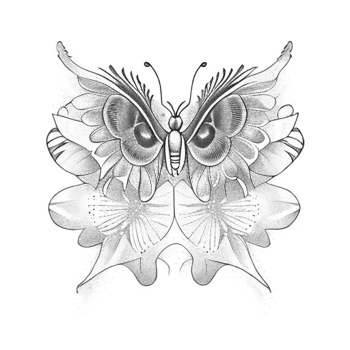 Sunflower With Butterfly Wings