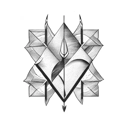 Arrow Made Of Wood Pointing South