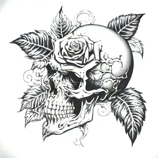 Skull And Rose Chest