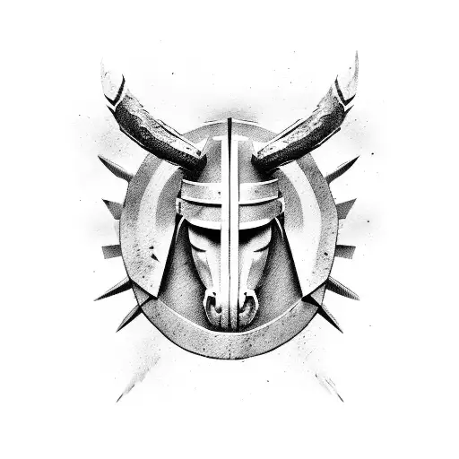 Spartan On Top Of A Horse