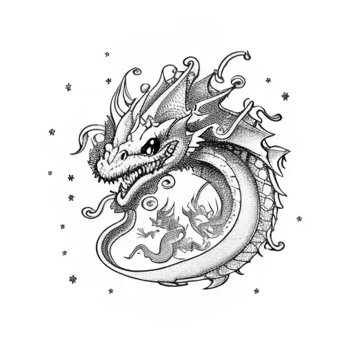 A Whimsical Scene Of Your Kids Riding On The Back Of A Friendly Dragon