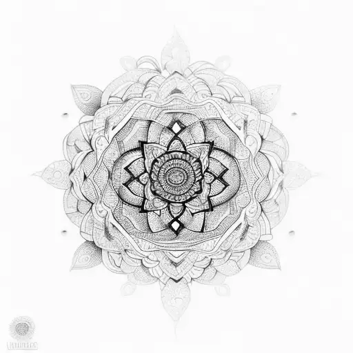 A Unique And Intricate Mandala Design Incorporating Elements Of Nature And Geometry