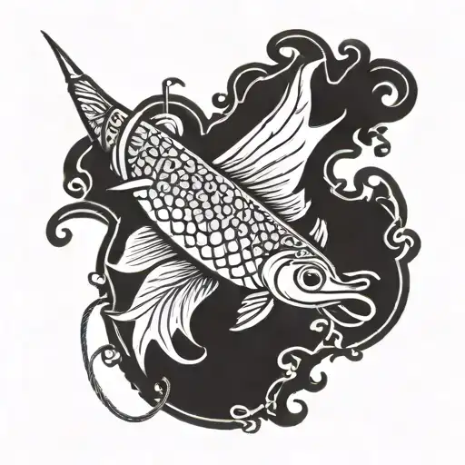 An Intricate Fishing Lure Design Incorporating Elements Of A Police Badge