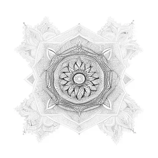 A Unique And Intricate Mandala Design Incorporating Elements Of Nature And Geometry