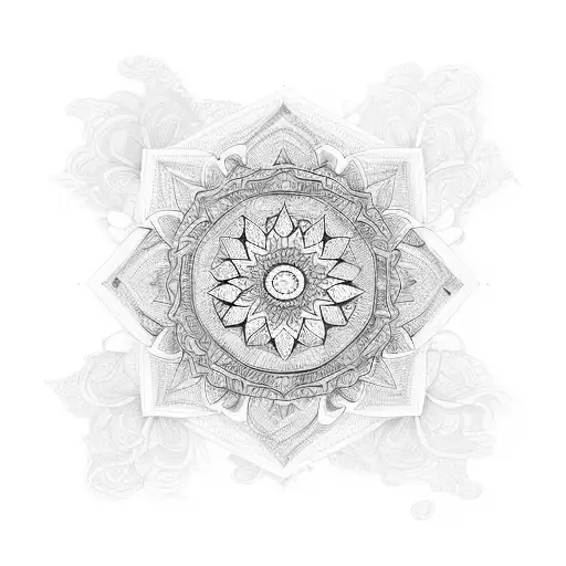 A Unique And Intricate Mandala Design Incorporating Elements Of Nature And Geometry