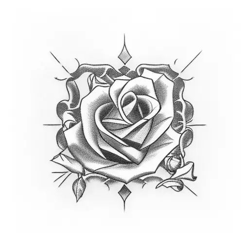 Christian Cross With Roses