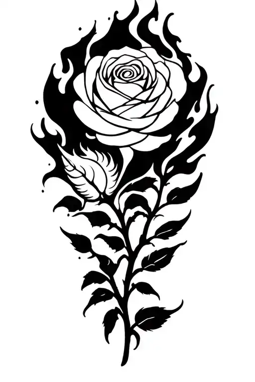 Fire Rose Unity Strength Running Man