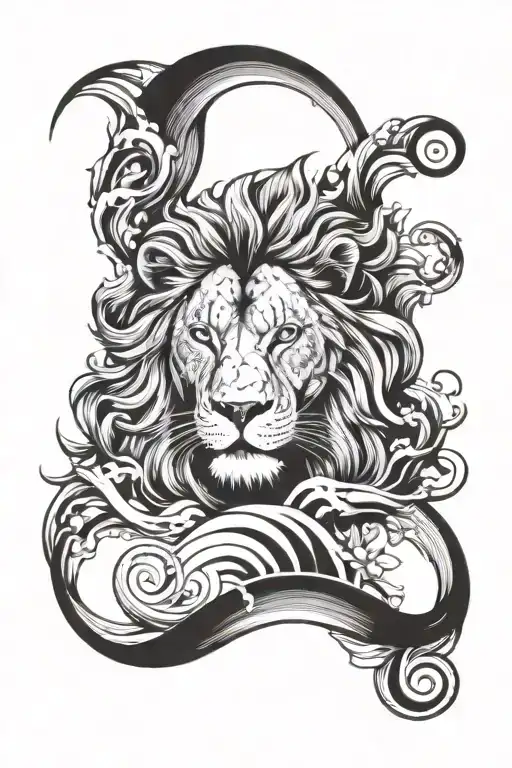 Waves And Lion