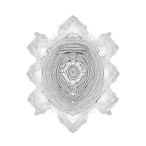 Turtle Shell Made Of Intricate Mandala Patterns