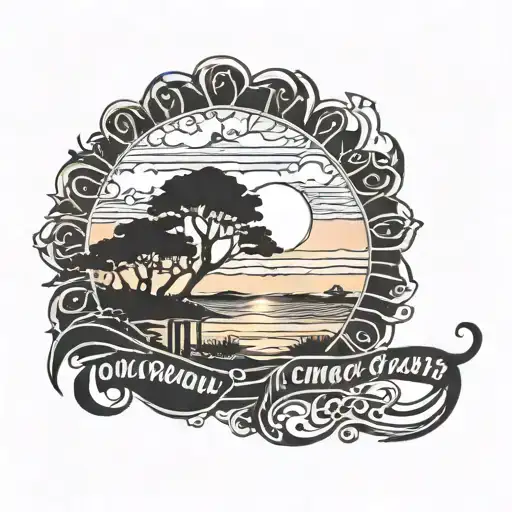 Sunset With The Words Tomorrow Doesn't Exist